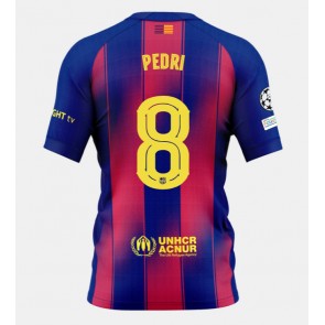 Lacne Muži Futbalové dres Barcelona Pedri Gonzalez #8 2025-26 Krátky Rukáv - Domáci